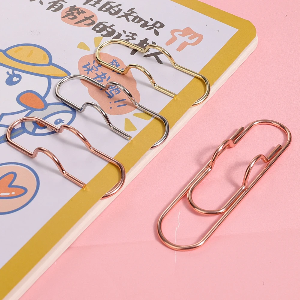 1-15PCS Metal Pen Holder Paper Clips Notebook Bookmarks Photo Memo Ticket Storage Paperclip School Office Stationery Supplies paper clips