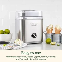 QWCuisinart Ice Cream Maker Machine,1.5 Quart Sorbet,Frozen Yogurt Maker,Double Insulated,White,ICE-21P1 2