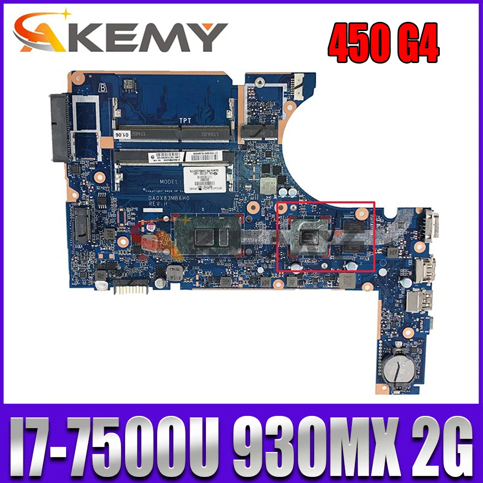 Оригинальная материнская плата для ноутбука HP 450 G4 907715-601 907715-501 907715-001 DA0X83MB6H0 с