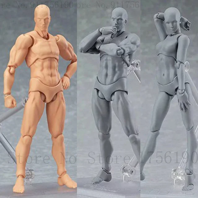 Light Body Chan Body Kun Action Figure PVC Movebale Archetype He She Ferrite SHF Version 2.0 Mannequin Drawing Model Figure Gift 1