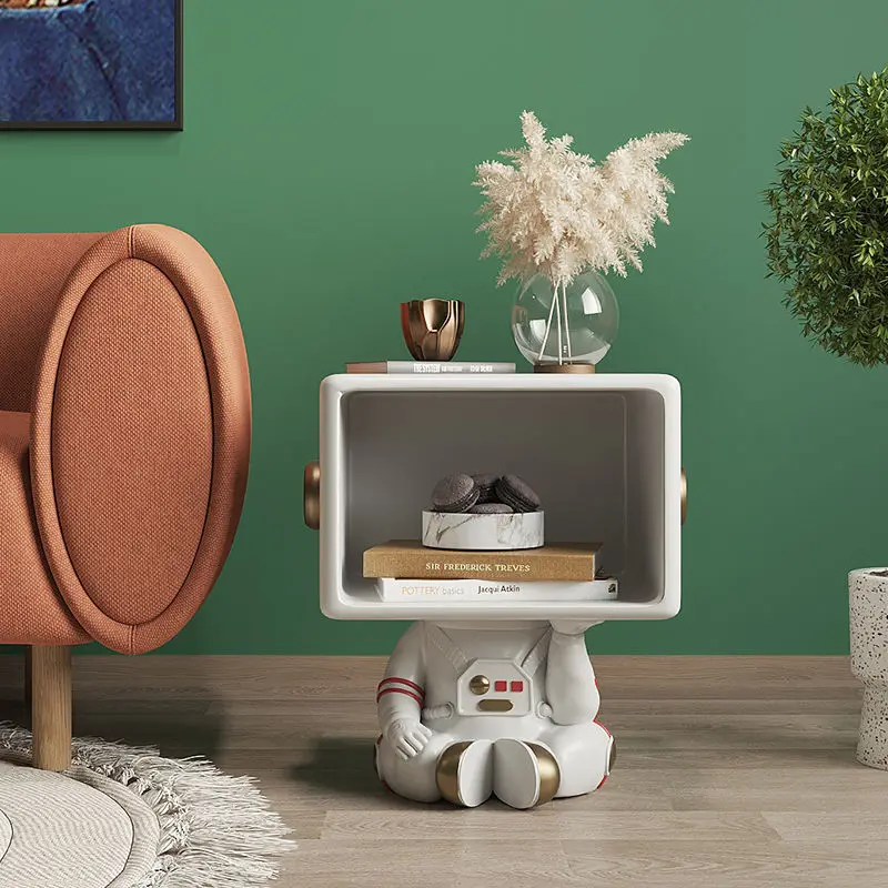

Creative Astronaut Bedside Table Small Simple Lamp Floor Ornaments Living Room Room Layout Bedroom Decorations Storage