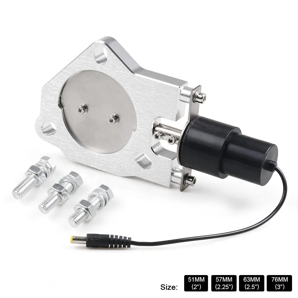 76mm 3" Inch Racing Electric Exhaust Cutout Valves Control Motor Kit