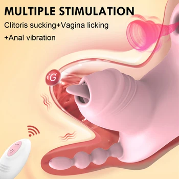 3 IN 1 Clitoris Sucking Dildo Vibrator Panties for Women Vagina Stimulator Adult 18+ Sex Machine Female Masturbator Sucker Toy 2