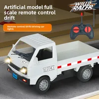 4WD High-Speed Remote Control Car Toys with LED Lights 1:16 Scale Drift RC Truck All-Terrain Tires Realistic Model Toy for Boys