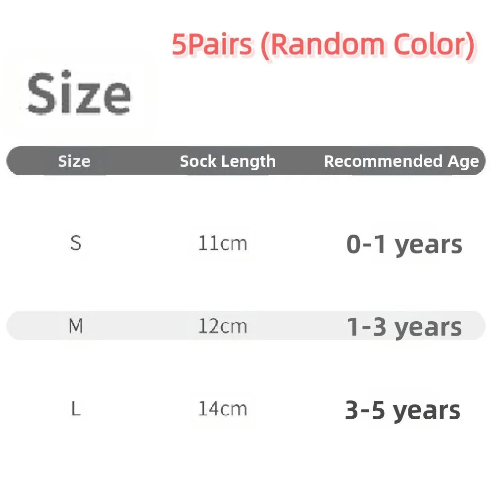 5Pairs Trampoline Socks Non-slip Baby Floor Socks Breathable Cute Newborn Cotton Socks Soft Fashion Toddle Step Socks Children