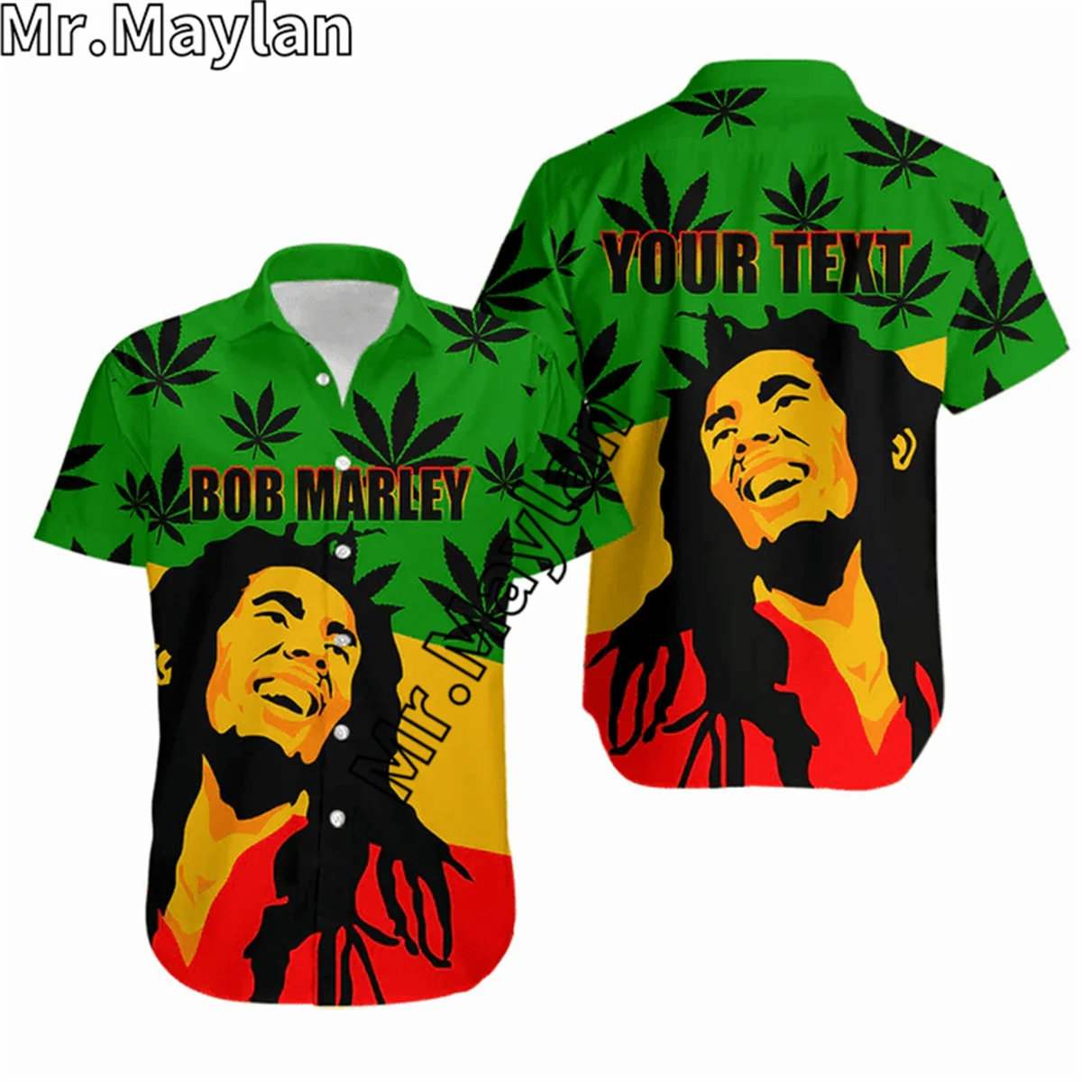 

BOB MARLEY REGGAE HAWAIIAN SHIRT STYLE 3D Beach Hawaii Shirt Summer Short Sleeve Shirt Streetwear Oversized 5XL Chemise Homme-11