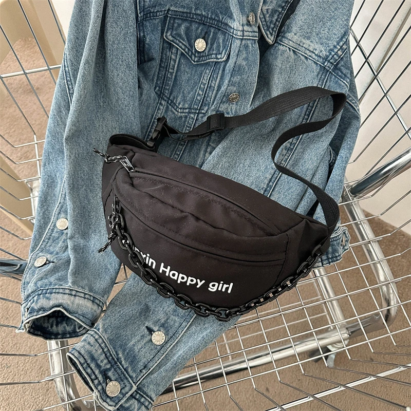 Black 'Happy' Belt Bag