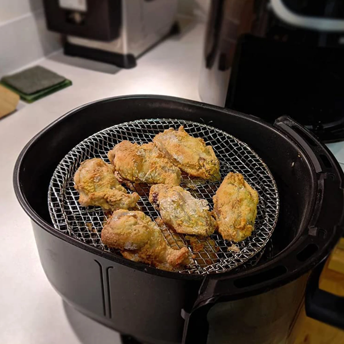 Air Fryer Racks 3 PCS Stackable Air Fryer Racks Stainless Steel Durable Accessories Tray