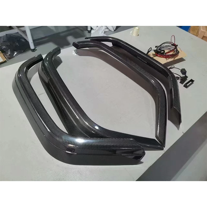 메르세데스 벤츠 W464 B900용 G900 로켓 스타일 드라이 카본 펜더, 드라이 카본 파이버 사이드 펜더 아치 프론트 펜더 아치 연장
