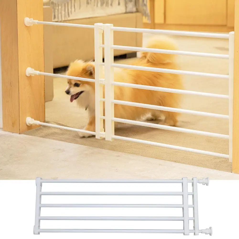 No Drilling Indoor Dog Gate Expandable Pet Isolation Gate Extra Wide Small Medium Dog Cat Retractable Doorway Step-Over Fence