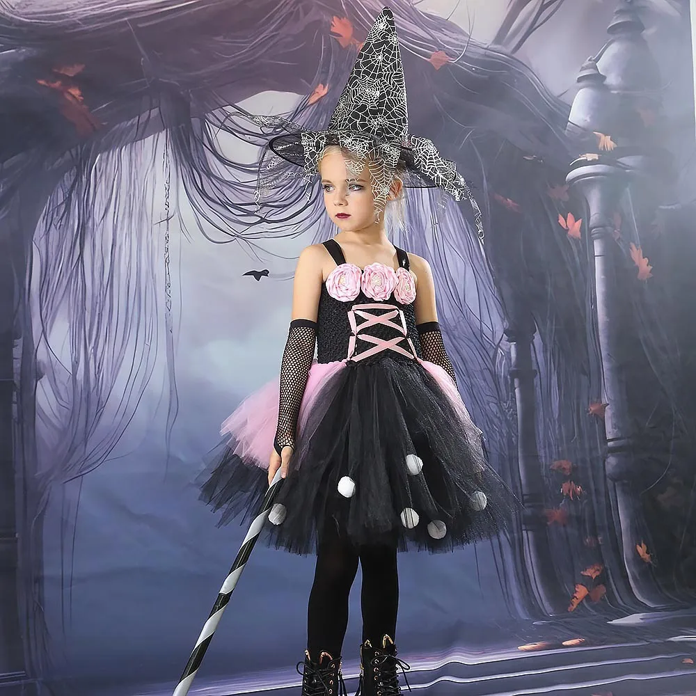 Fantasia infantil de halloween para festas, vestido de princesa para  crianças, bruxa, capa de vampiro, cosplay, para meninas, 2018