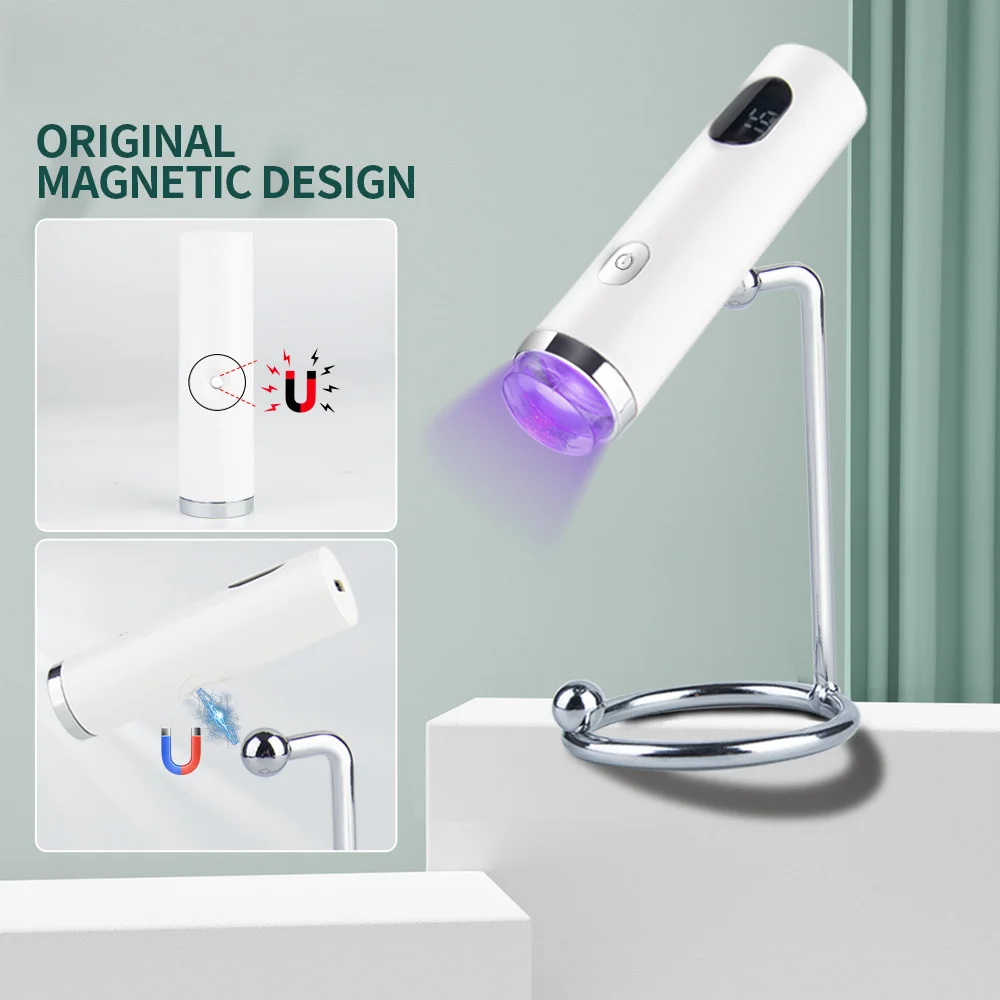 샤인낫 핸드헬드 퀵 드라이 네일 램프 마그네틱 마운트 충전식 휴대용 미니 LED UV 젤 경화 램프 네일 아트 USB 충전