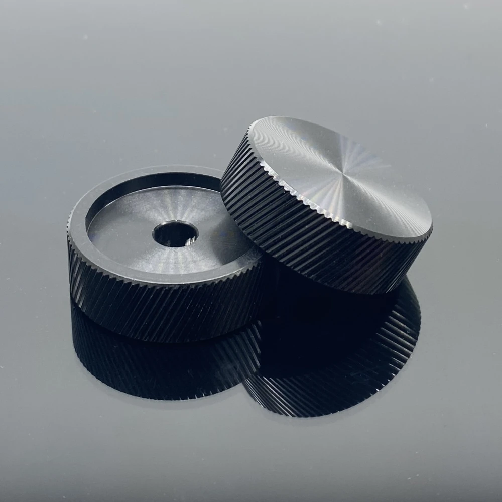 1pcs CNC Aluminum Alloy Potentiometer Control Knob 30x10mm Volume Audio Electric Guitar Bass Screw Type 6 mm Diameter Shaft
