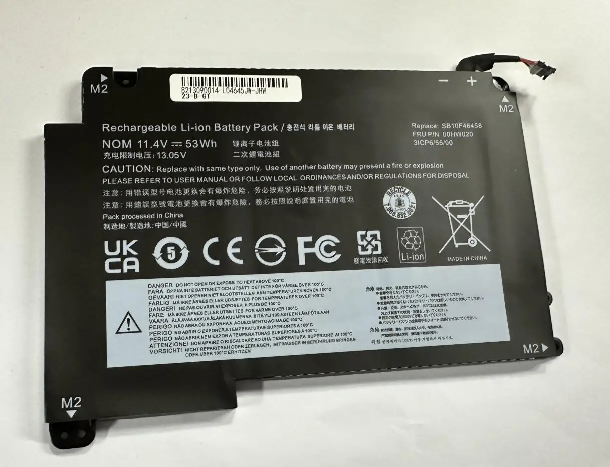 Bateria do Portátil para Lenovo Thinkpad P40 Yoga14 Yoga 460 Sb10f46458 11.4v 53wh 00hw020 00hw021 - Imagem 4