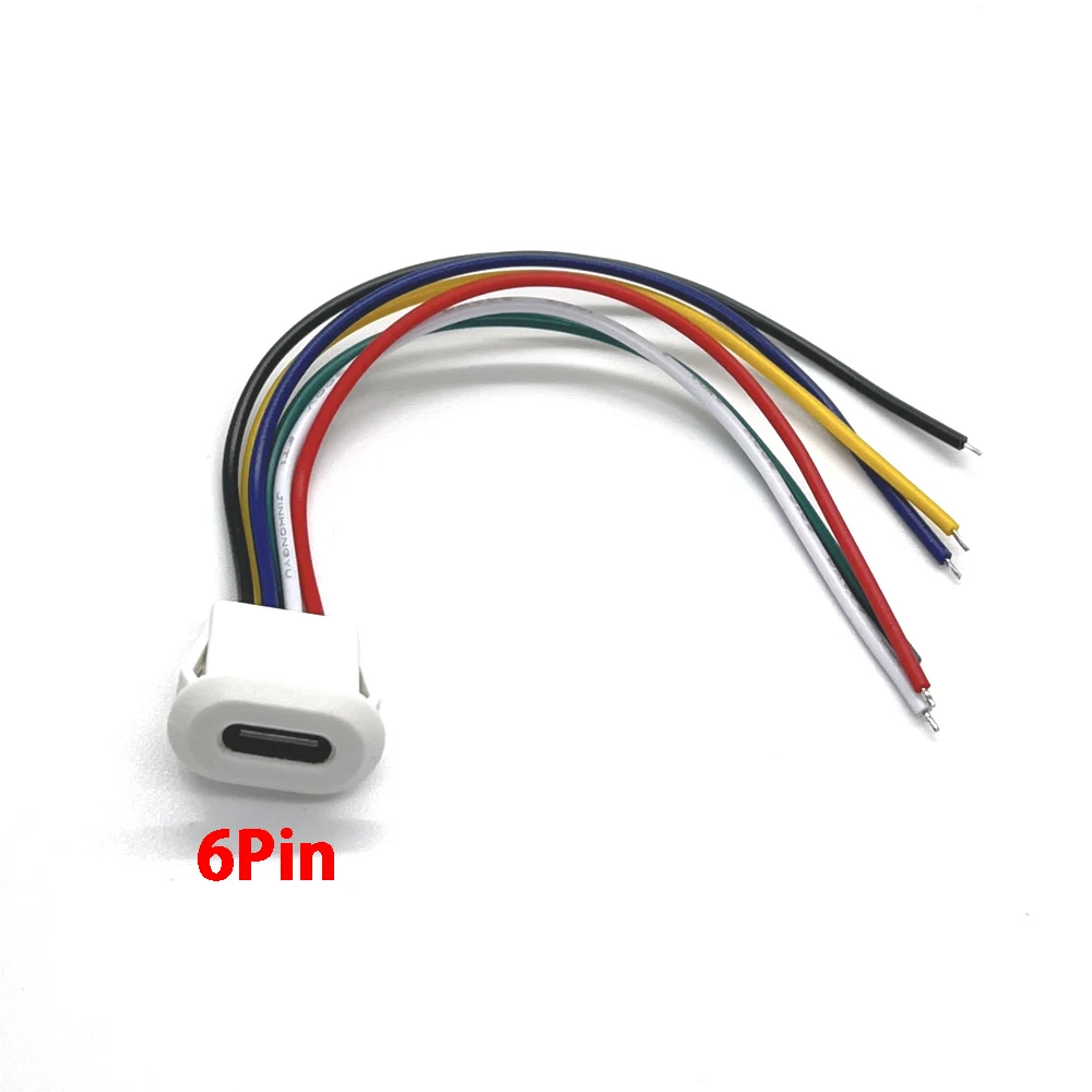 USB-C Anschluss Typ-C Buchse Weiblich 2/4/6P Typ-C Mit Kartenschnalle Hochstrom-Schnellladebuchse USB-C Ladeanschluss Steckdose – Detail 12