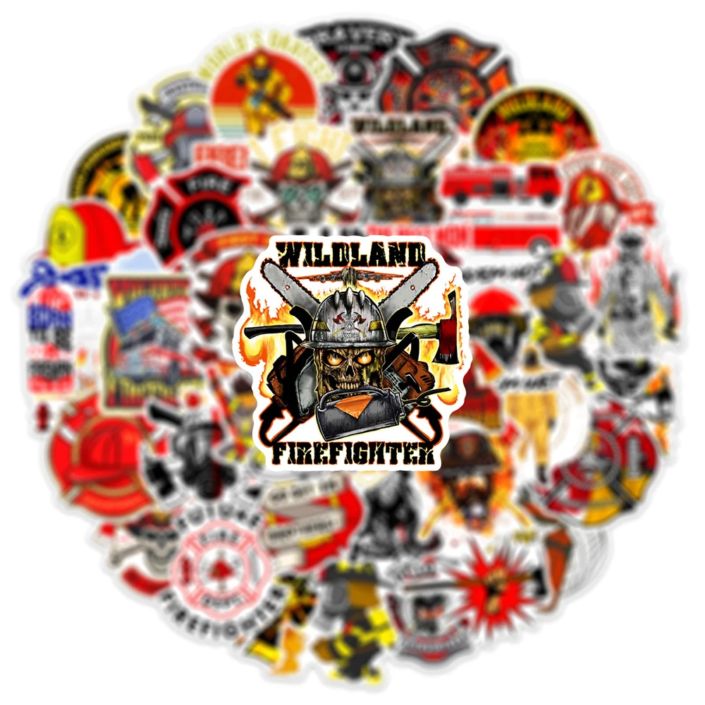 10/30/50pcs Firefighter Style Cartoon Stickers Brave Fireman Fire Trucks Decals for Phone Guitar Diary Sticker Kids Toys cartoon stickers decorative stickers self adhesive stickers custom stickers stationery stickers anime stickers paper stickers adhesive stickers decorative labels stickers animal stickers
