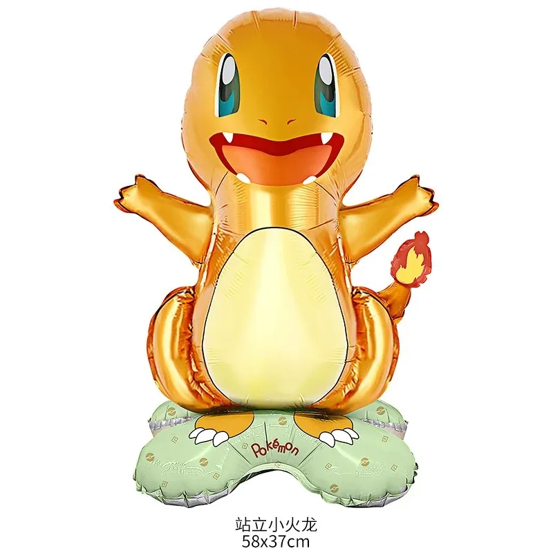 1/3/5 piezas Globo de Pokémon Pikachu Squirtle Bulbasaur Charmander Pikachu Globo de aluminio Decoración Suministros Regalo de fiesta de cumpleaños para niños