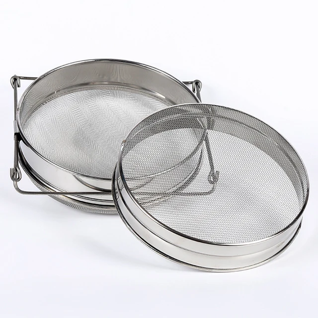 Méz Szűrők Szűrő Képernyő Hálószűrő Méhészeti Szerszámok Rozsdamentes Acél Kétrétegű Szitátáriumi Berendezések Méhek - Image 5