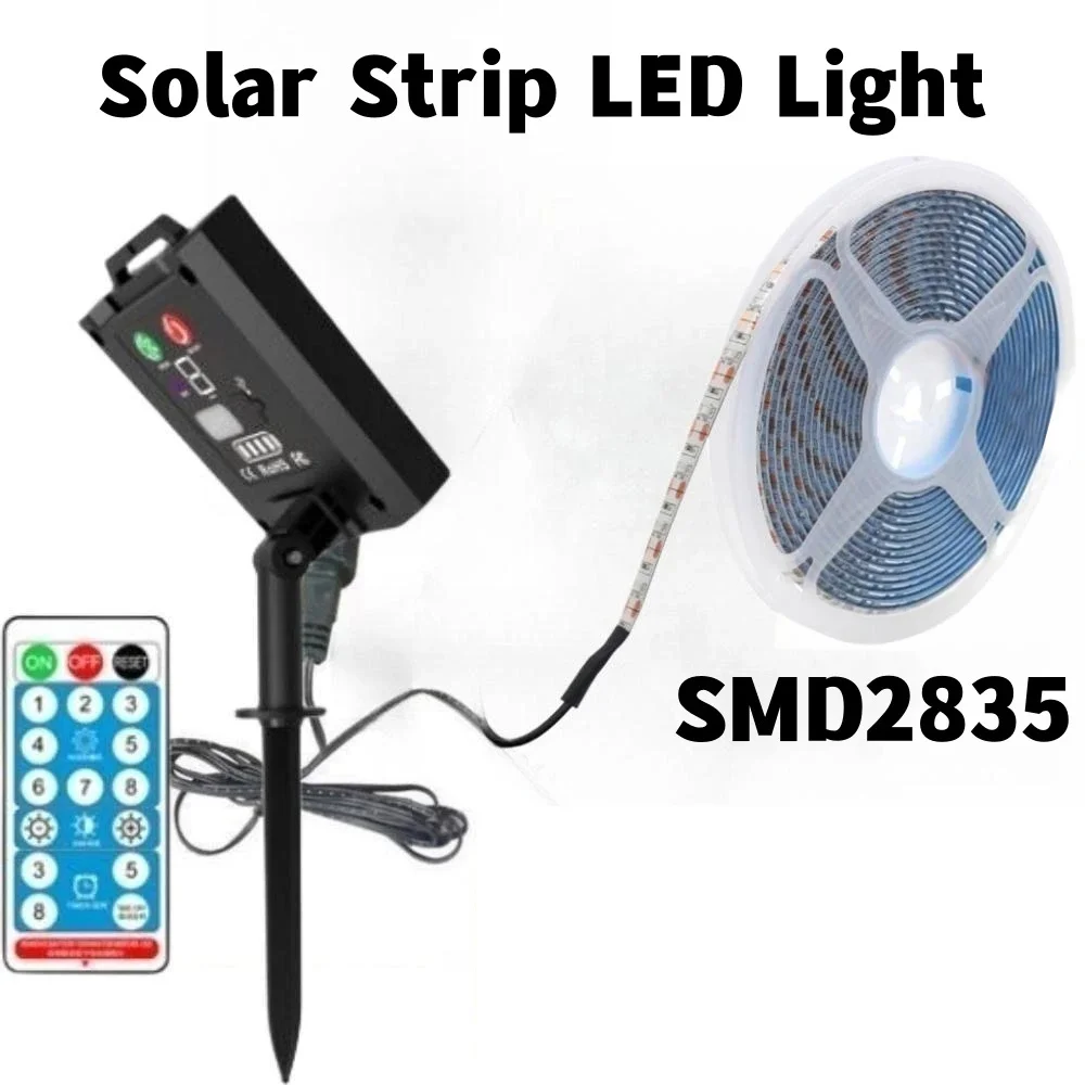 5V solární LED svléknout se lehký daleký ovládání 2835 60 led diody pružné páska světel vodotěsný teplý bělouš 0.5m 1m 2m 5m sad dekorace