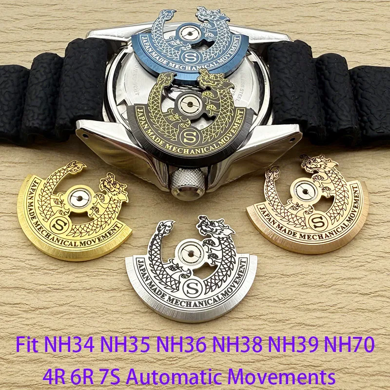 Customized Automatic Hammer Rose Gold Black Blue Silver Gold Watch Rotor Parts