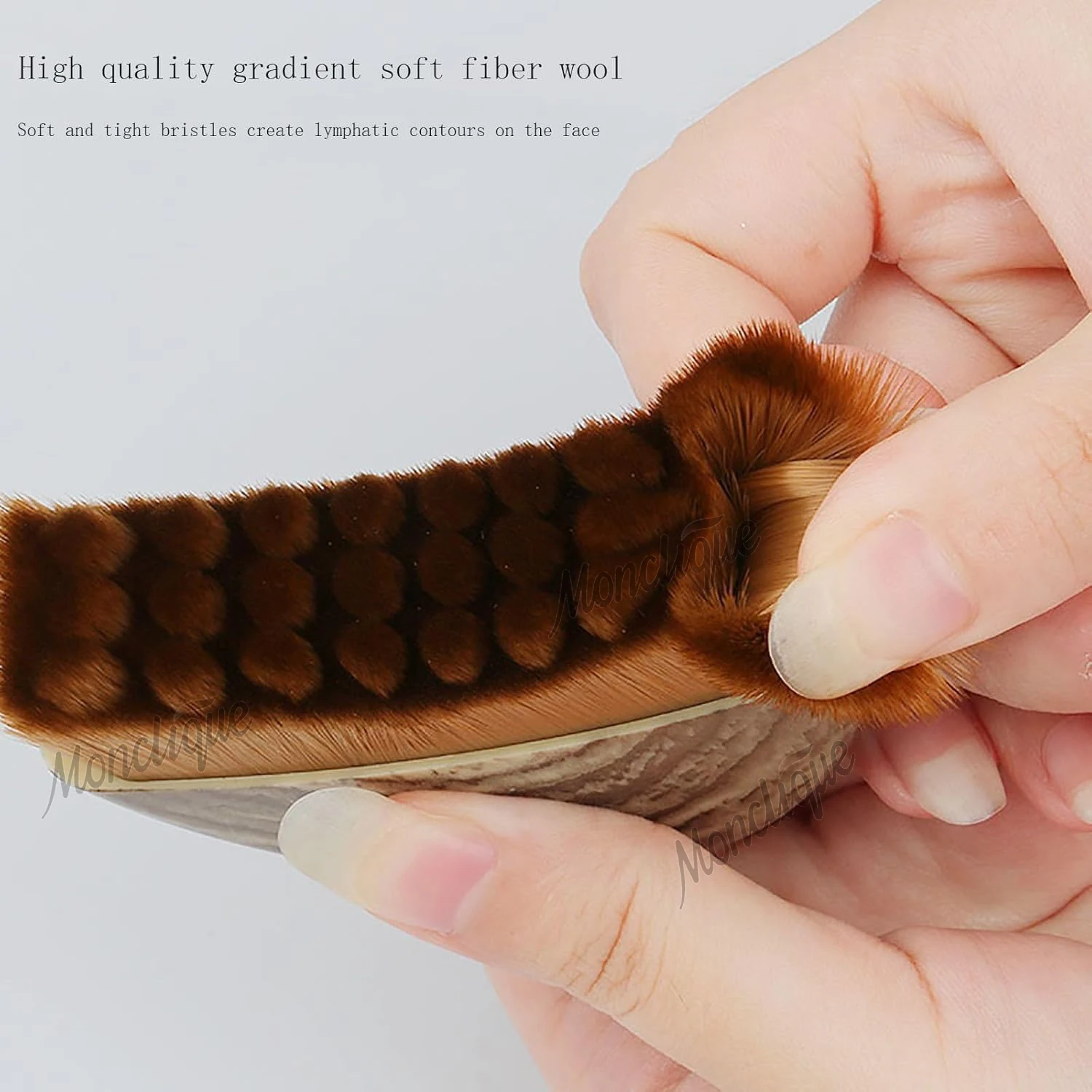 Contour Face Brush Face Lymphatic Drainage Massager Anti-Puffiness Enhancing Jawline Ergonomic Massager Tool Emulsion Applicator