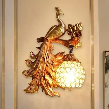 Peacock Crystal Wall Lamp 1