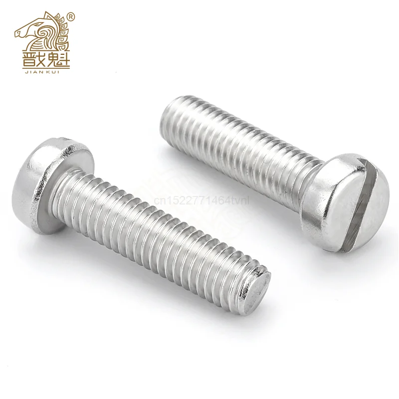 10/50pcs M1.6 M2 M2.5 M3 M4 M5 M6 304 A2-70 stainless steel GB65 Slotted Cap Head Slot Column Round Cheese Head Screw Bolt