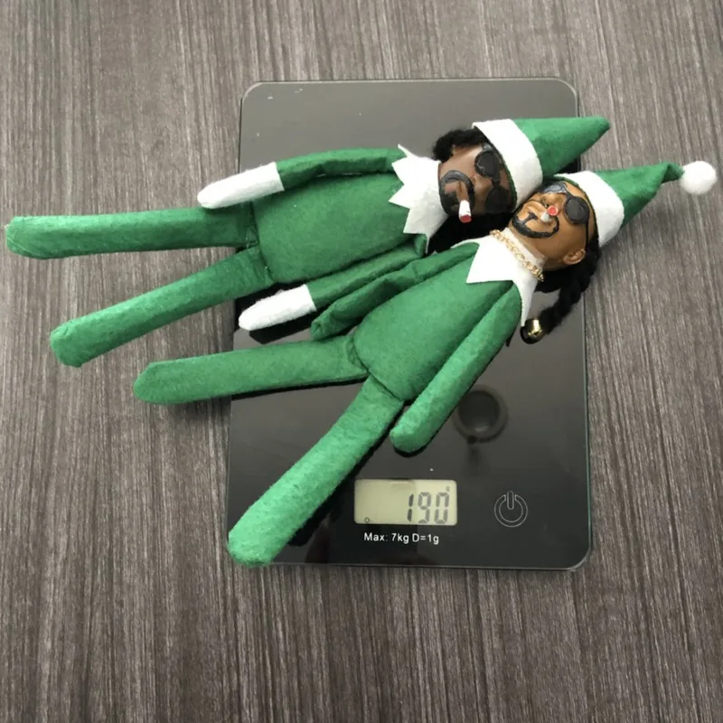 Christmas Elf Plush Toy with Movable Arms-10-inch Green Hip Hop Style Doll for Tree Decoration & Gift Exchange, Festive Tabletop