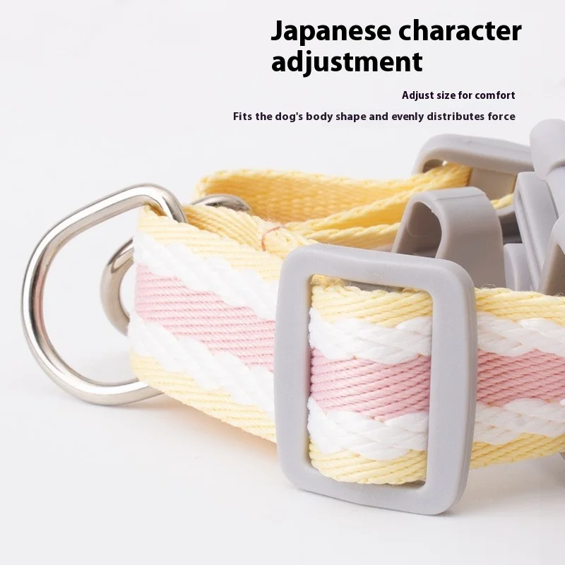 New Dopamine Multi Color Chest Back Dog Anti Slip Traction Rope Saddle Chest Strap Dog Walking Rope