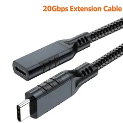 High - Speed USB - C Extension Cable - 240W Charging & 20Gbps Data Transfer, 8K Video Support (2m/3m/5m) - 2m (Black)