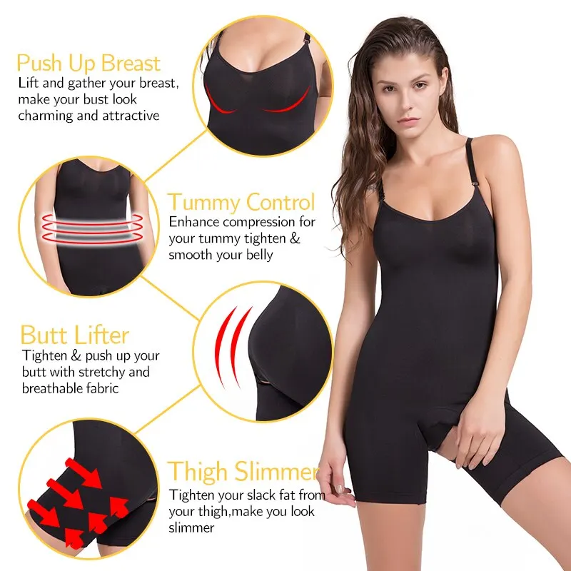 Women Full Body Shaper Bodysuit Shapewear Tummy Control Slimming