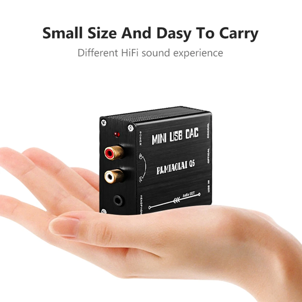 Q5 HIFI PCM2704 OTG 오디오 디코더 컴퓨터 외장 USB 사운드 카드, RCA 오디오, 광섬유, 동축 디지털 신호 출력