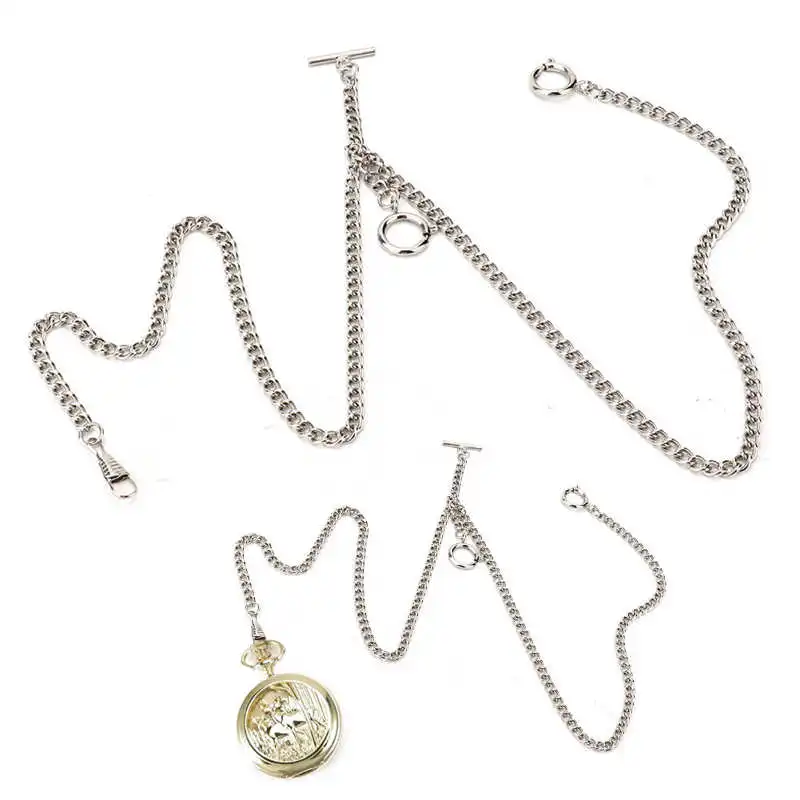 44cm Retro Vintage Metal Pocket Watch Chain Link Watch Holder Classic Antique Gift for watch storage pocket watch chain
