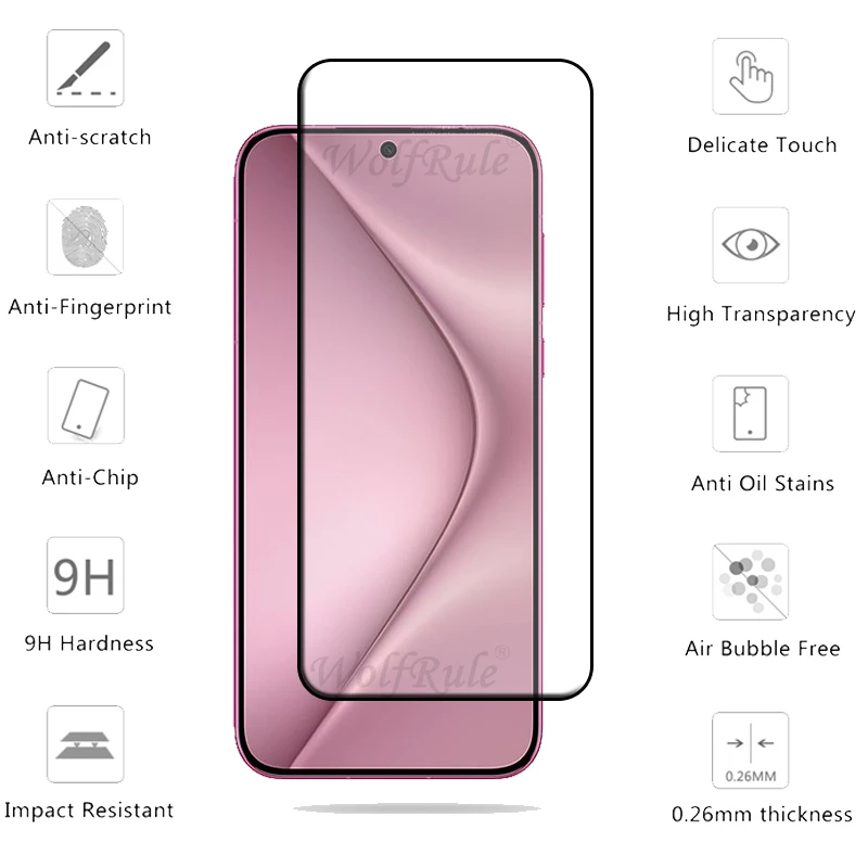 واقي شاشة بغطاء كامل ، زجاج مقسى ، 9 ساعات ، اتش د...