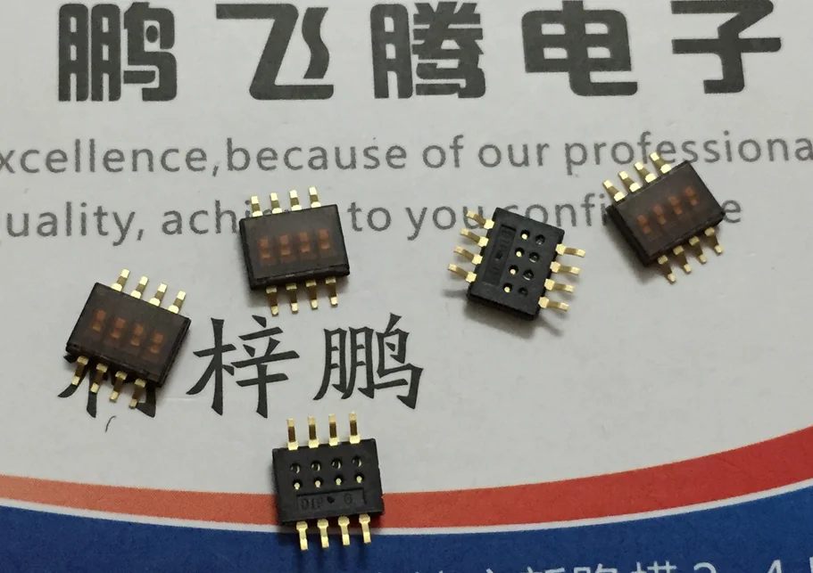 

1PCS Taiwan Yuanda DIP DHN-04F-T-V-T/R DIP switch 4-bit patch 1.27 pitch 4P key type