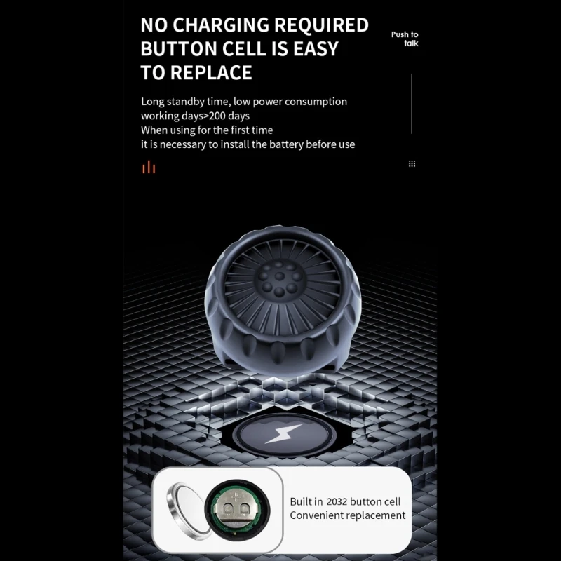 Upgraded Bluetooth-compatible Wireless Microphone for Zello Real PTT Button