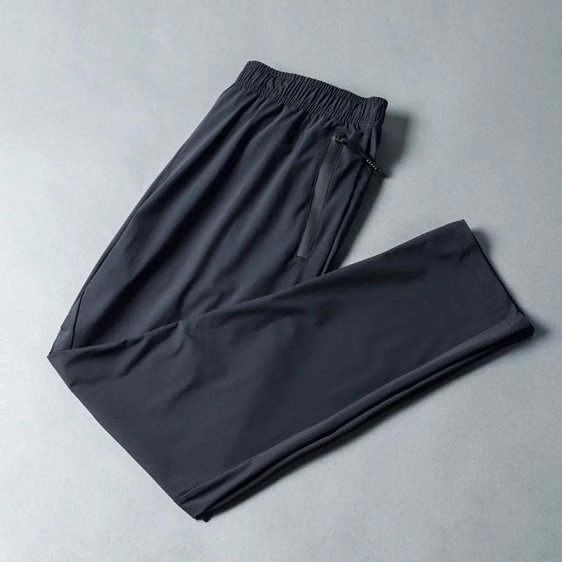 2024 new casual straight line ice silk moisture wicking sports pants trend summer pants