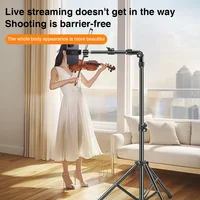 Phone Tripod Adjustable Horizontal Overhead Tripod Cell Phone Tripod Stand for Video Recording - Image 4