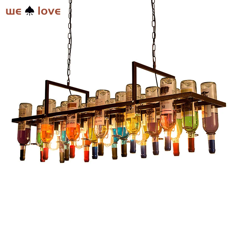 IBalody Européenne E27 Vintage Creative Bambou Bateau Lustre En Verre