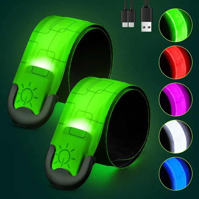 Rechargeable LED Light Band Night Running Armband Cycling Warning Wristband Safety Armband Outdoor Sports Safety Arm Belt Leg Rechargeable LED Light Band Night Running Armband Cycling Warning Wristband Safety Armband Outdoor Sports Safety Arm Belt Leg