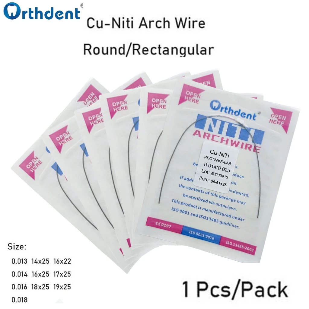 

Orthdent 1 Pack Dental Cu-Niti Round Arch Wire Copper Nickel Titanium Arch Wires Ovoid Form/Rectangular Archwire Damon Form