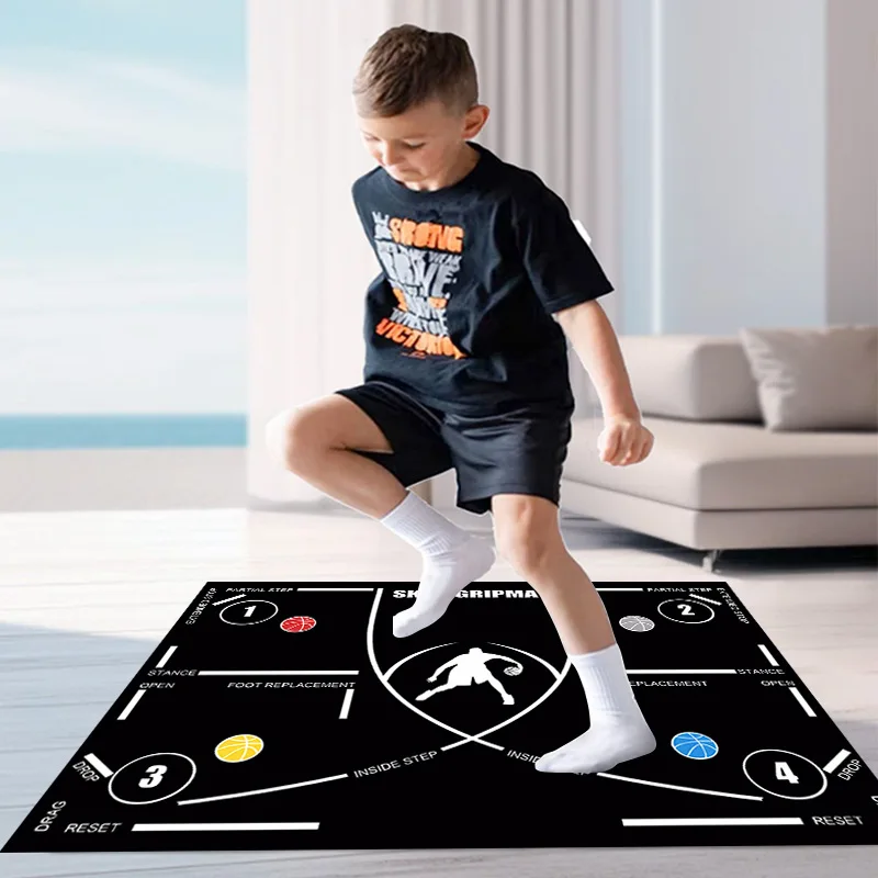 Silent dribbling mat for home basketball practice