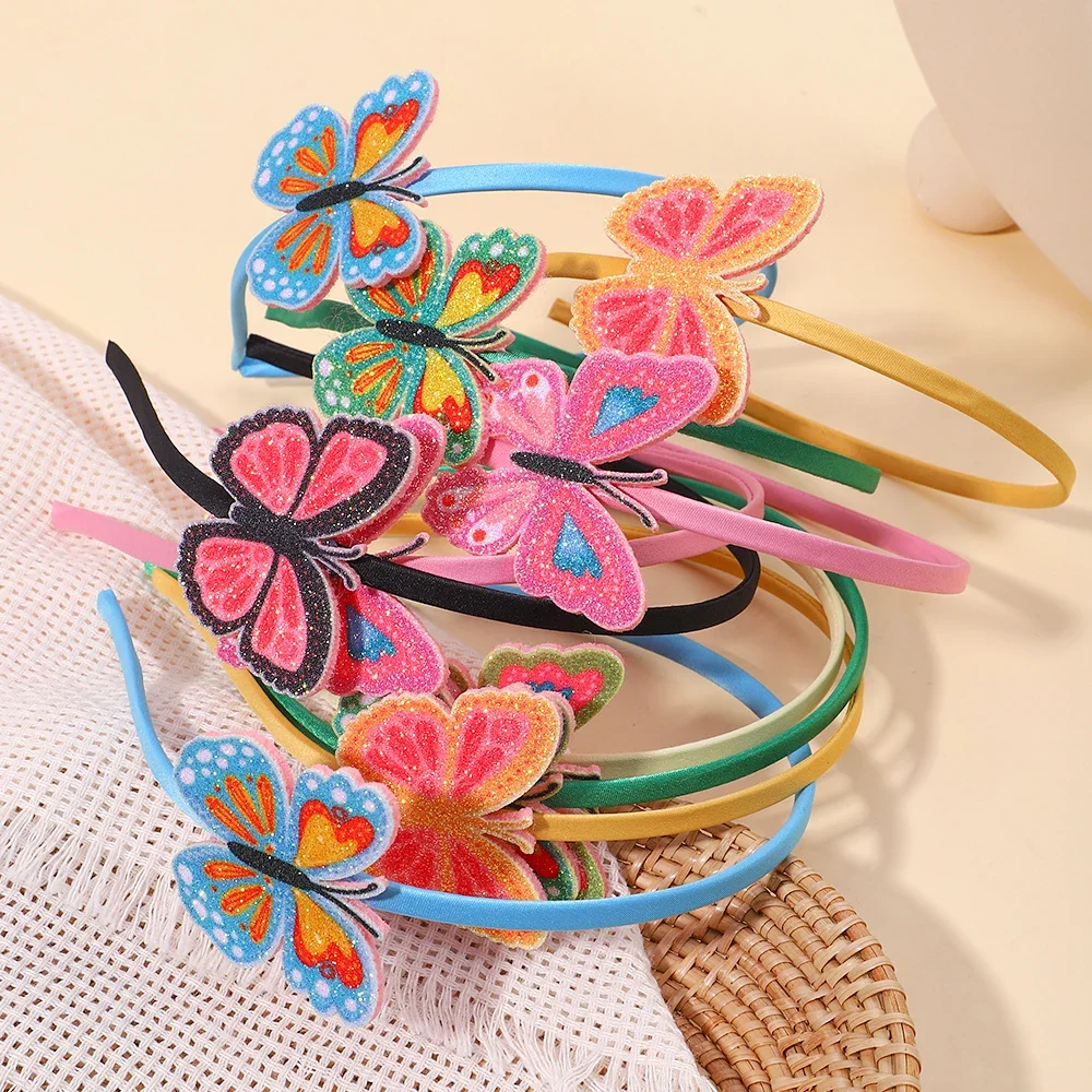 

4 Styles Butterfly Hair Band for Girls Gorgeous Colorful Children Hair Hoops Kids Lovely Dress Up Headwear Hair Accessories