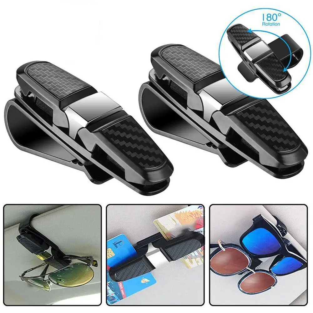 Leder visier clips für Brille universal für Auto Innenteile Karte Ticket  verschluss tragbare Auto visier Sonnenbrille Halter Clip - AliExpress