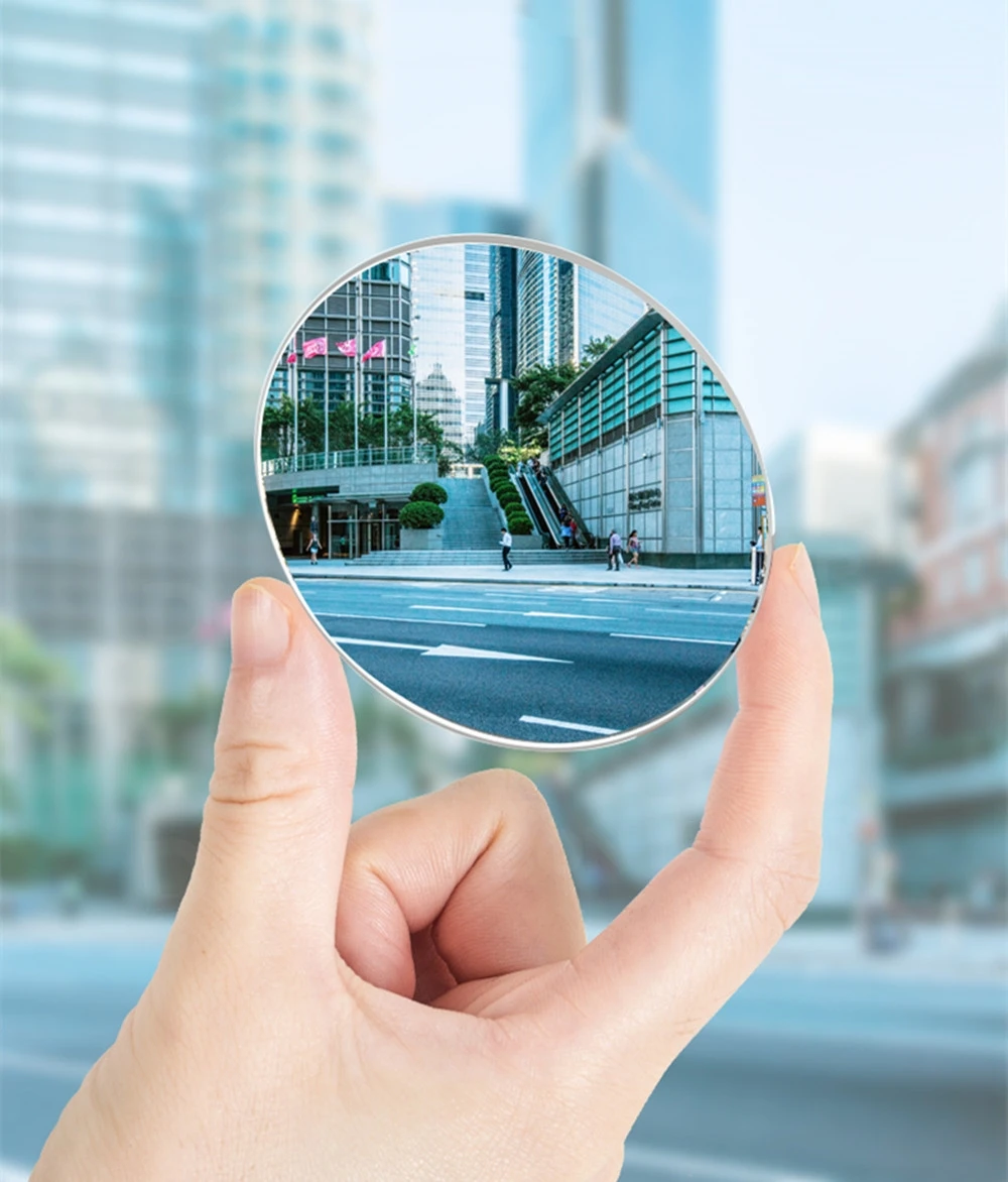 광각 원형 볼록 후면보기 미러 360도 HD 사각지대 미러(역방향 프레임리스 초박형 자동차 액세서리용)