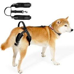 Dog Sling Lift Harness for Hind Leg Support and Rehabilitation with Adjustable Strap (Black)