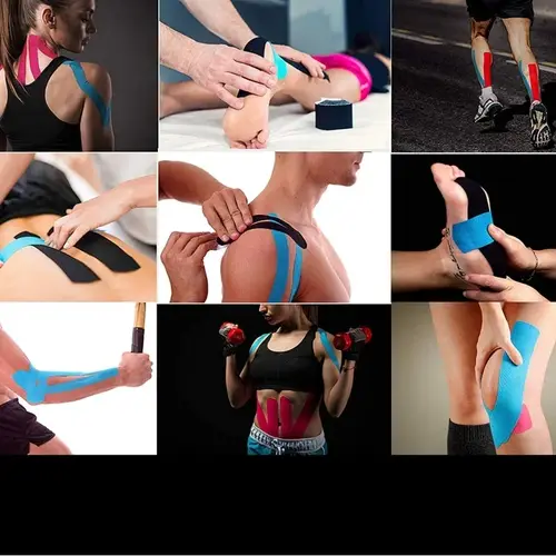 5-10 cm Sports Kinesio Tape Muscle Kinesiology Elastic Knee Pain Relief Strain Patch Athletic Recovery Stickers Fitness Bandages - Image 3