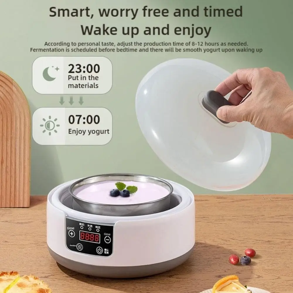 1.2L with Adjustable Temperature Contro Automatic Yogurt Machine White Multi-Purpose Electric Probiotic Yogurt Machine