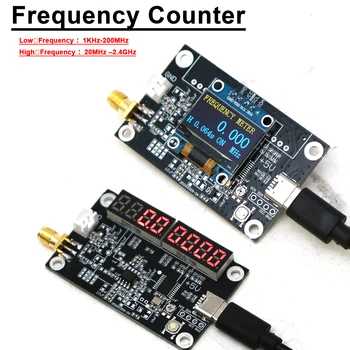 Frequenzimetro Digitale RF 1KHz~2400Mhz, Contatore di Frequenza FM AM SW MW Radio 433Mhz 868Mhz 1557Mhz 2.4Ghz, Cimometro di Segnale
