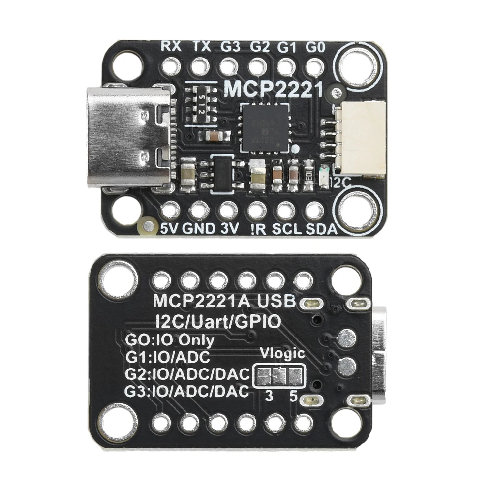 Adafruit Stemma QT Qwiic용 범용 USB to GPIO ADC I2C 모듈 보드, MCP2221A 브레이크아웃